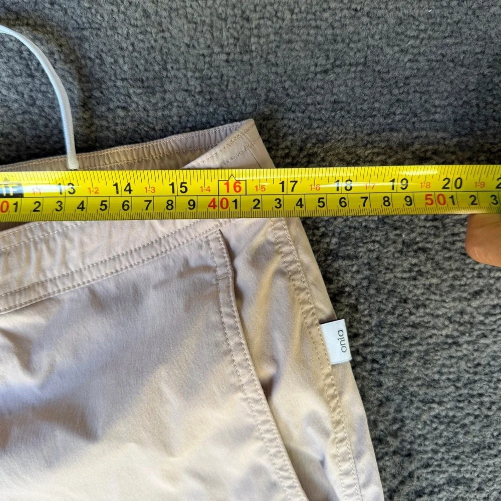 Onia Charles 7 Inch Swim Trunks Mens XL Beige Tan Nylon Stretch Mesh Lined XL/TG
